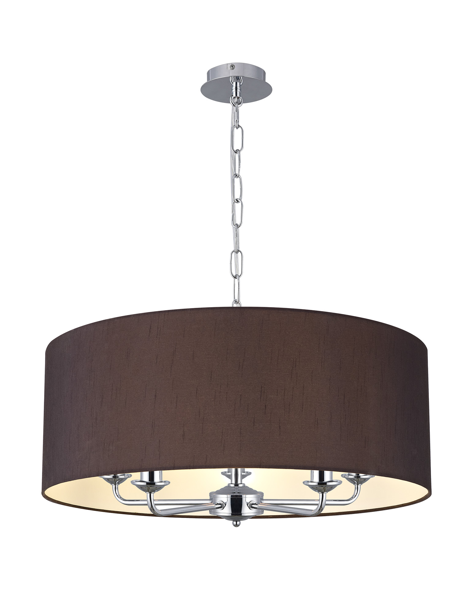 Banyan 60cm 5 Light Pendant Polished Chrome; Black